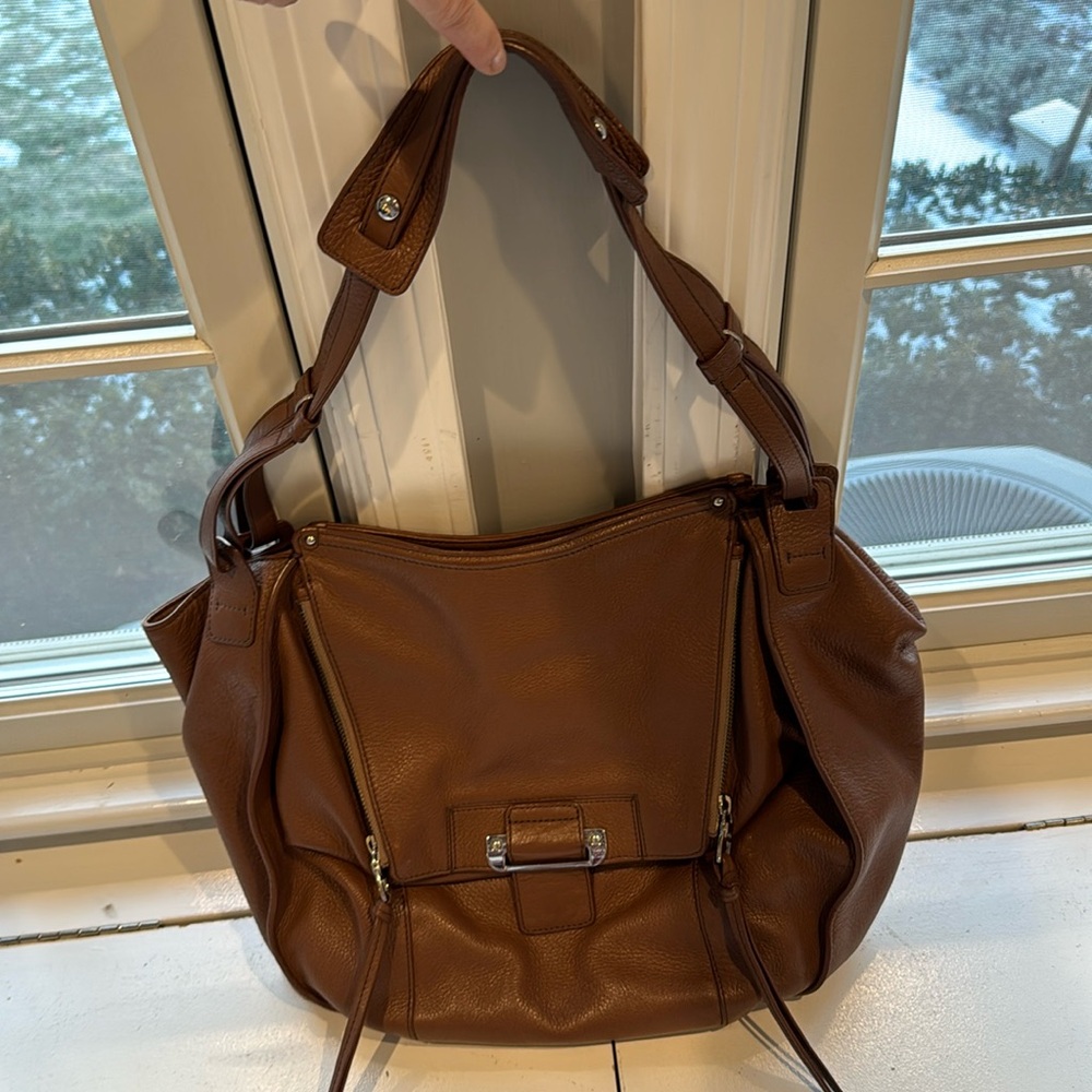 Kooba brown leather shoulder bag